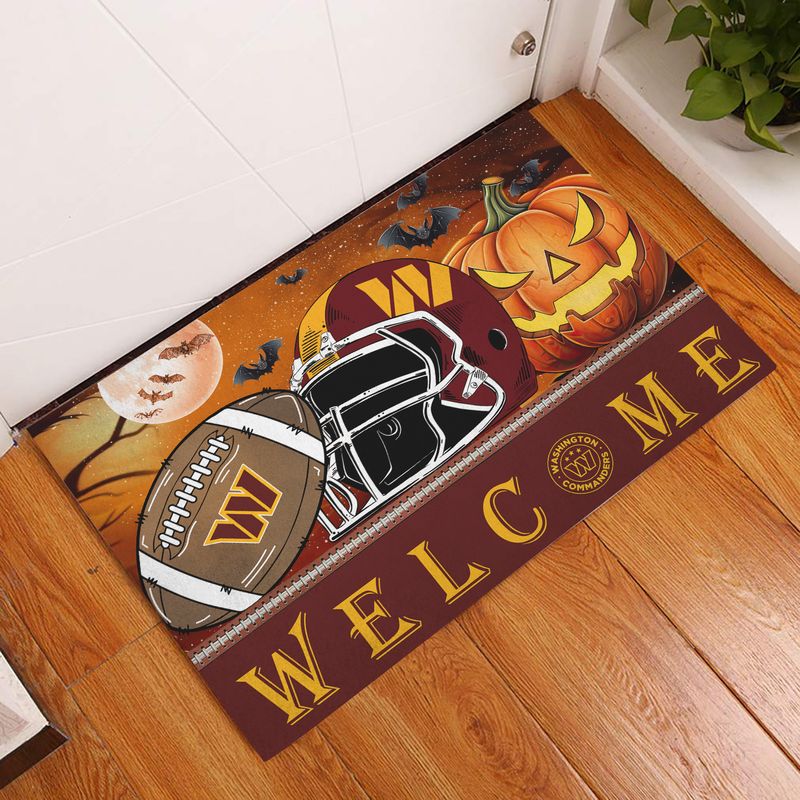 Washington Commanders Halloween Doormat New Collection AZBTDM000003