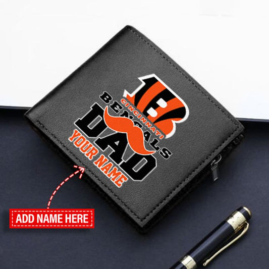 Cincinnati Bengals Limited Edition Men’s Leather Bifold Wallet Gift For Father’s Day AZBT2DMW000008