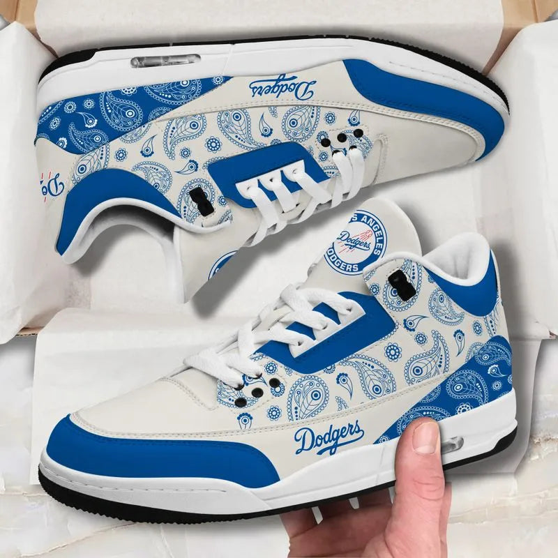 Los Angeles Dodgers Basic Leather JD03 Shoes Men and Women