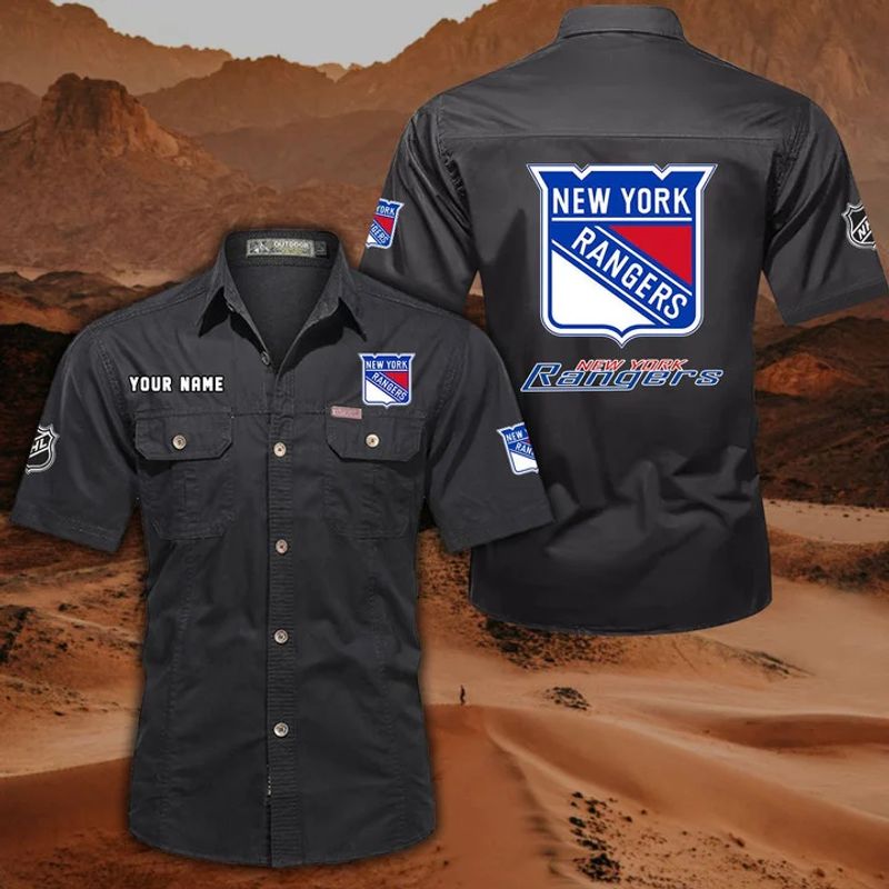 New York Rangers Men’s Short Sleeve Cargo Shirts New 2025 AZBT2DCGS000057