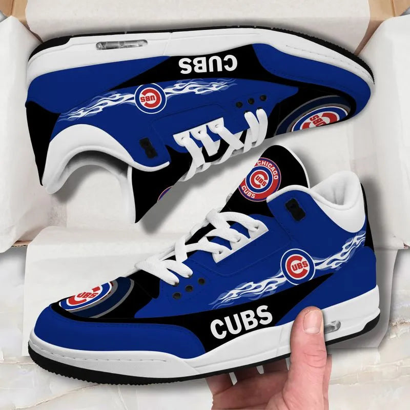 Chicago Cubs Fire White Genuine Leather JD03 Shoes Men and Women AZBTAJ3000105