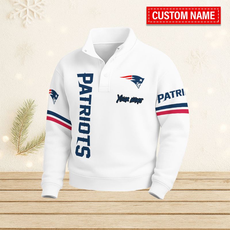 New England Patriots Casual Stand Collar Sweatshirt BT683
