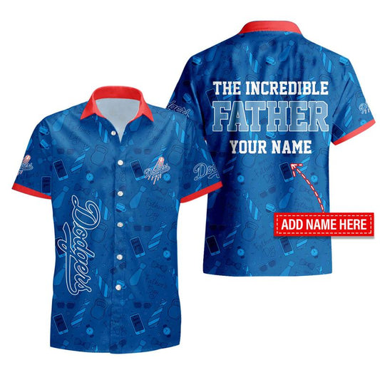 Los Angeles Dodgers Personalized Button Shirt Father’s Day New AZBTBTS000007