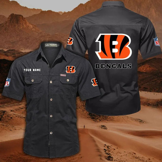 Cincinnati Bengals Men’s Short Sleeve Cargo Shirts New 2025 AZBT2DCGS000039