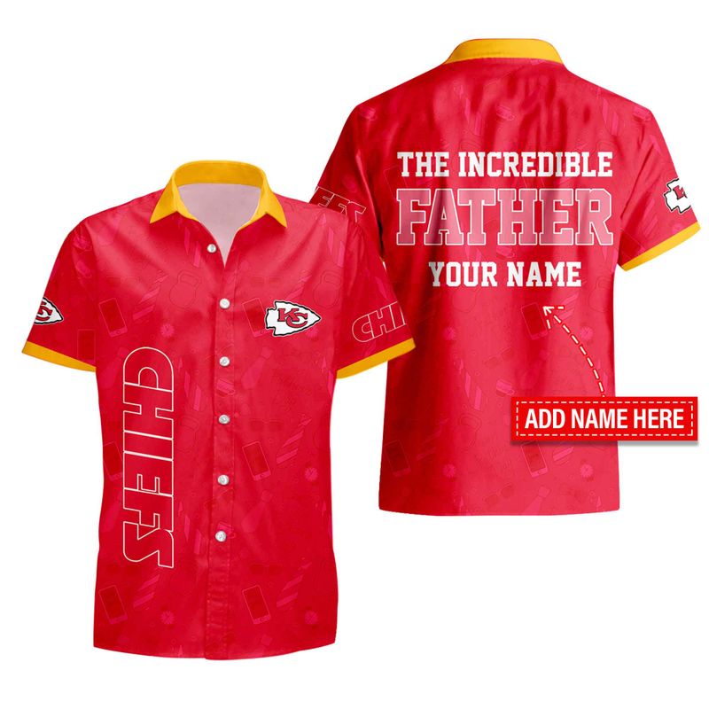 Kansas City Chiefs Personalized Button Shirt Father’s Day New AZBTBTS000001