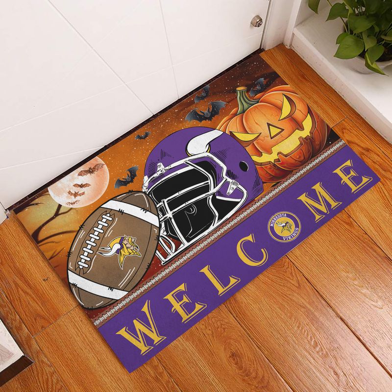 Minnesota Vikings Halloween Doormat New Collection AZBTDM000027