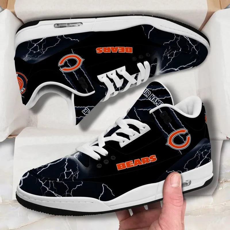 Chicago Bears  Basic Leather JD03 Shoes Men and Women AZBTAJ3000170