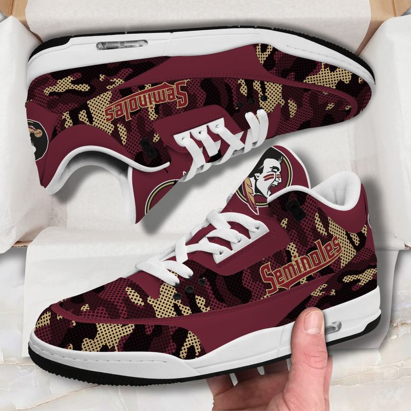 Florida State Seminoles Basic White Genuine Leather JD03 Shoes Men and Women AZBTAJ3000070