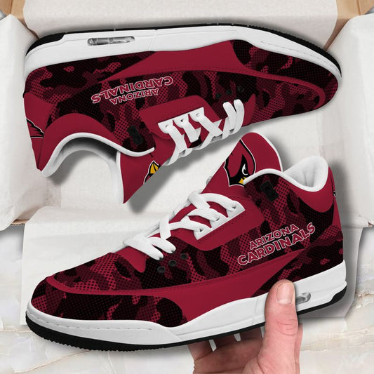 Arizona Cardinals Camo Pattern White Genuine Leather JD03 Shoes Men and Women AZBTAJ3000081