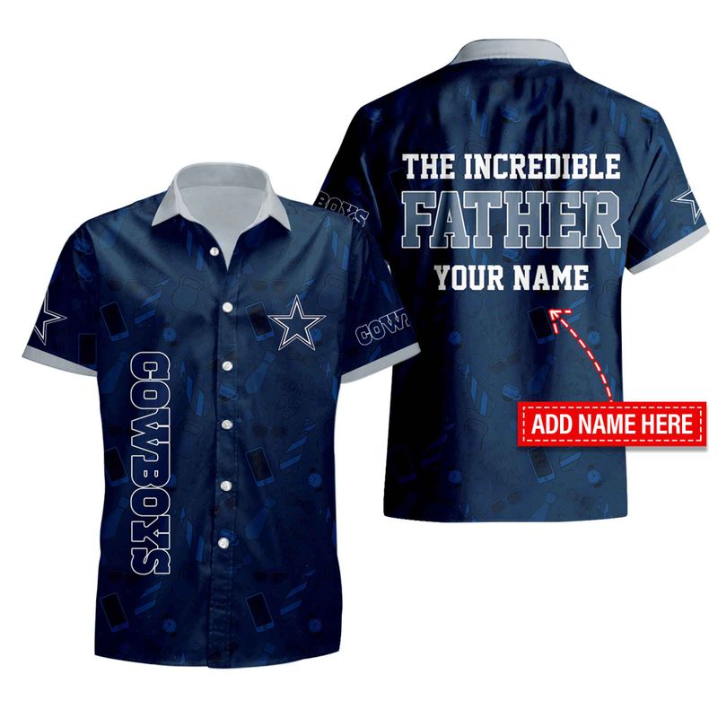 Dallas Cowboys Personalized Button Shirt Father’s Day New AZBTBTS000012