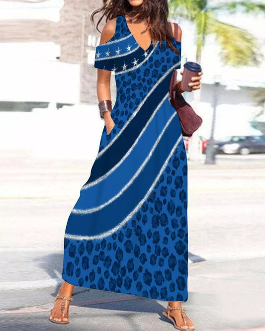 Dallas Cowboys Women’s V-Neck Maxi Dress S12