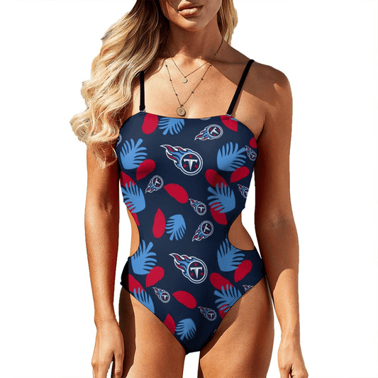 Tennessee Titans Women Cutout Swimsuit Sexy Sling One Piece Swimsuit S9CSSS017