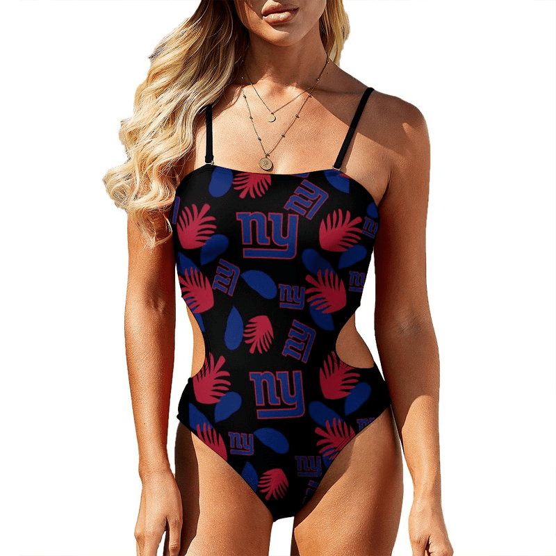 New York Giants Women Cutout Swimsuit Sexy Sling One Piece Swimsuit S9CSSS018