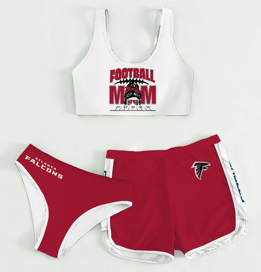 Atlanta Falcons Women’s Sports Set 3-Piece Crop Tank Top Underwear Shorts SSCTUS047