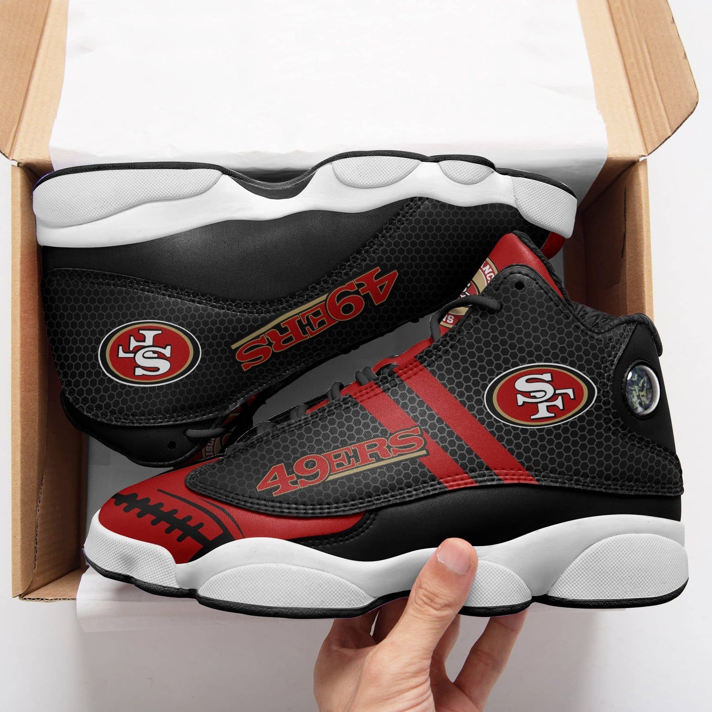 San Francisco 49ers Air JD13 Sneakers 534