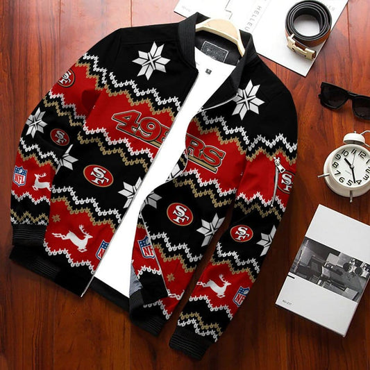 San Francisco 49ers Christmas Bomber Jacket 673