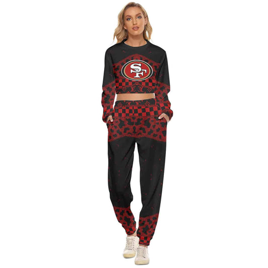 San Francisco 49ers Crop Sweatshirt Suit 55