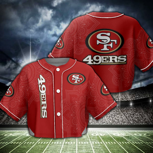 San Francisco 49ers Crop Top Baseball Jersey 26