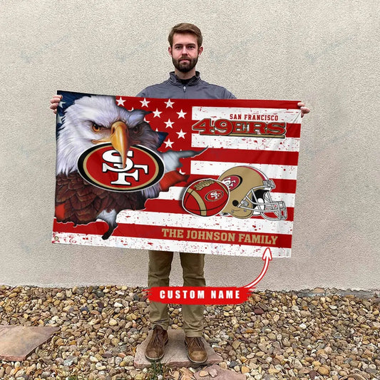 San Francisco 49ers-Flag-Custom Name