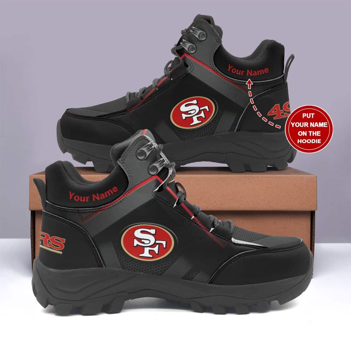 San Francisco 49ers Hiking Personalized Shoes 13