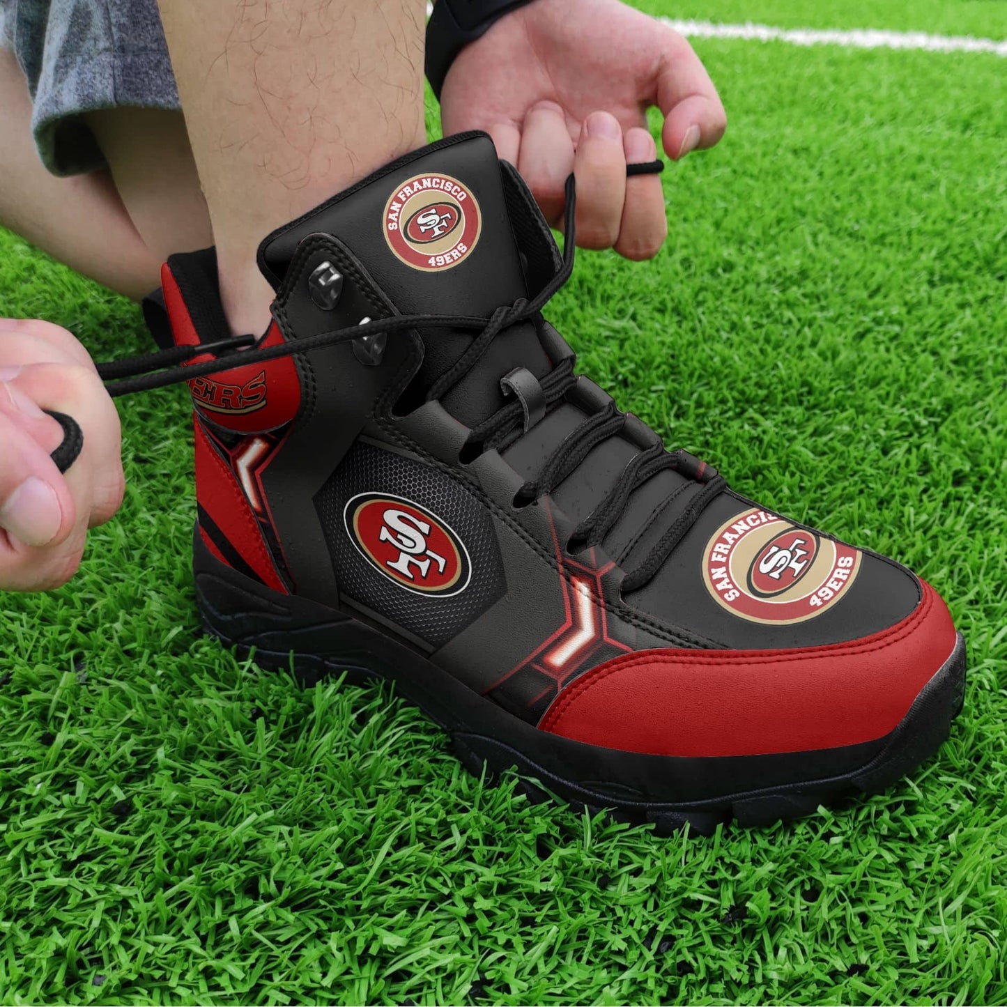 San Francisco 49ers Hiking Shoes 34