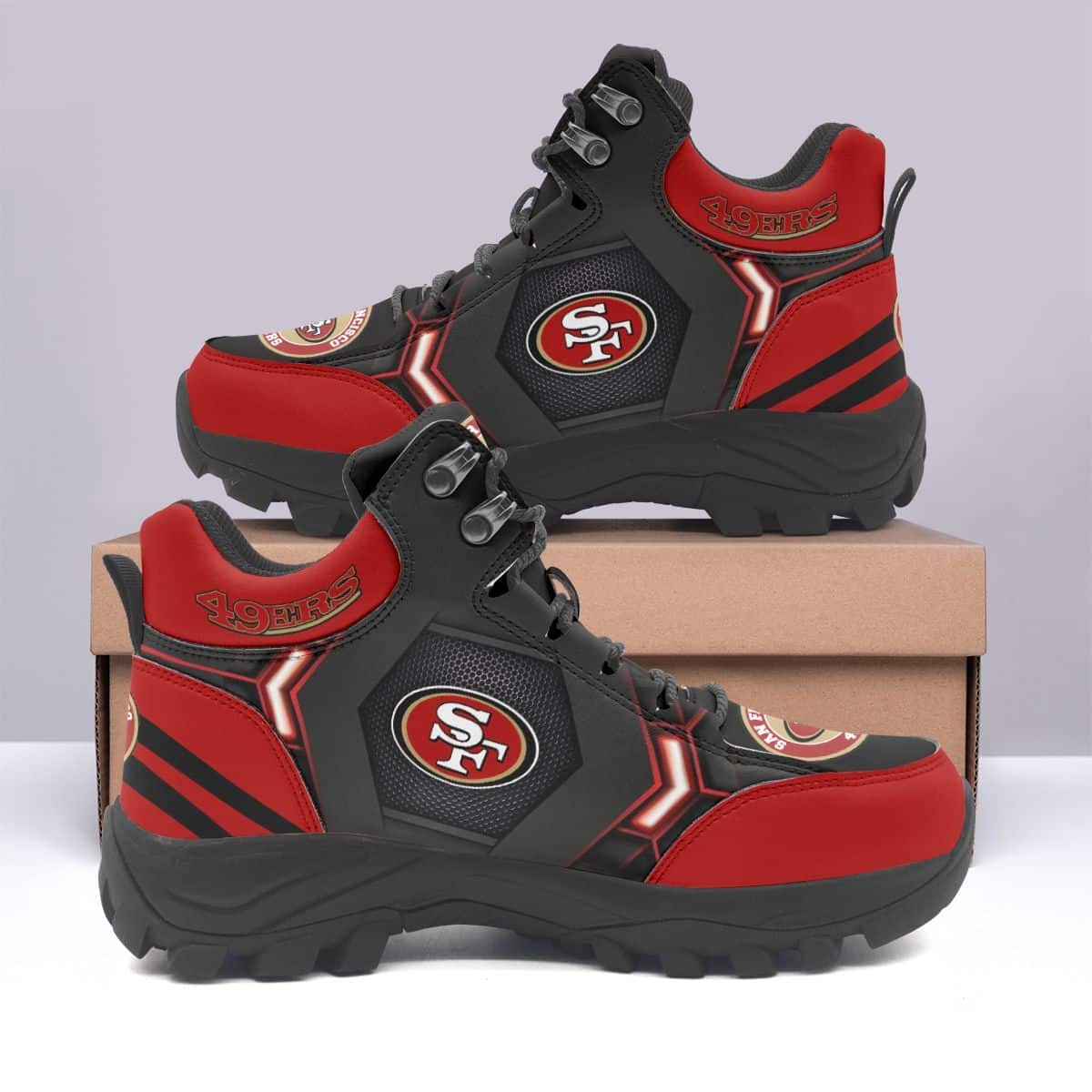 San Francisco 49ers Hiking Shoes 34