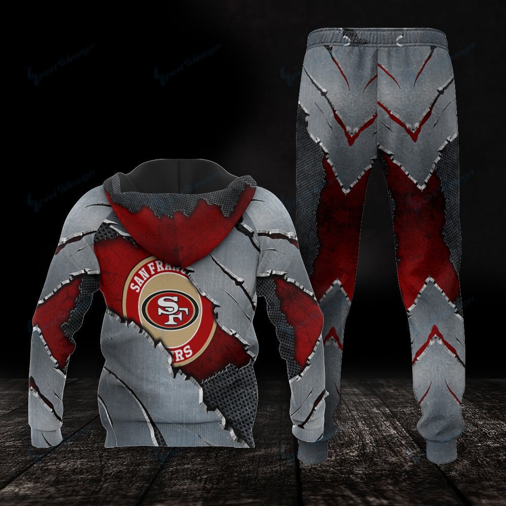 San Francisco 49ers Hoodie and Jogger Set Hoodie BG856