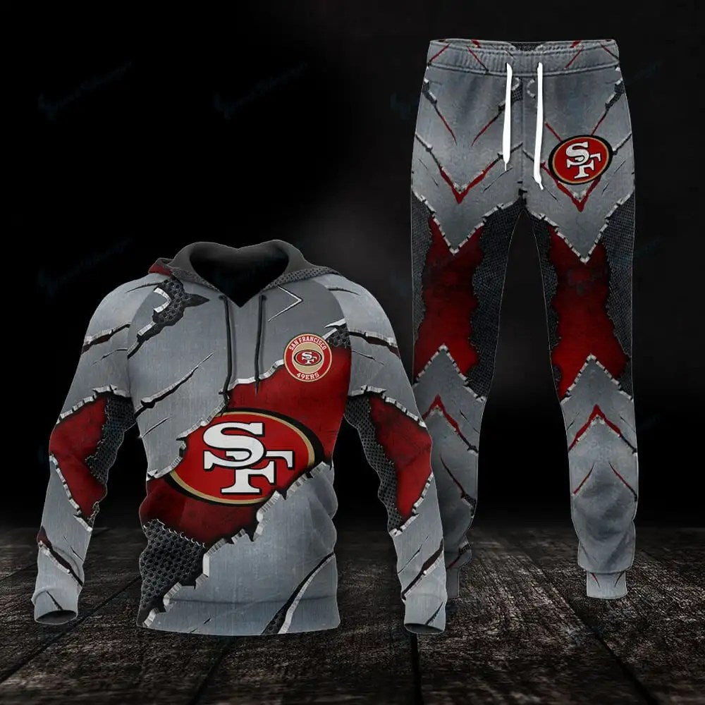 San Francisco 49ers Hoodie and Jogger Set Hoodie BG856
