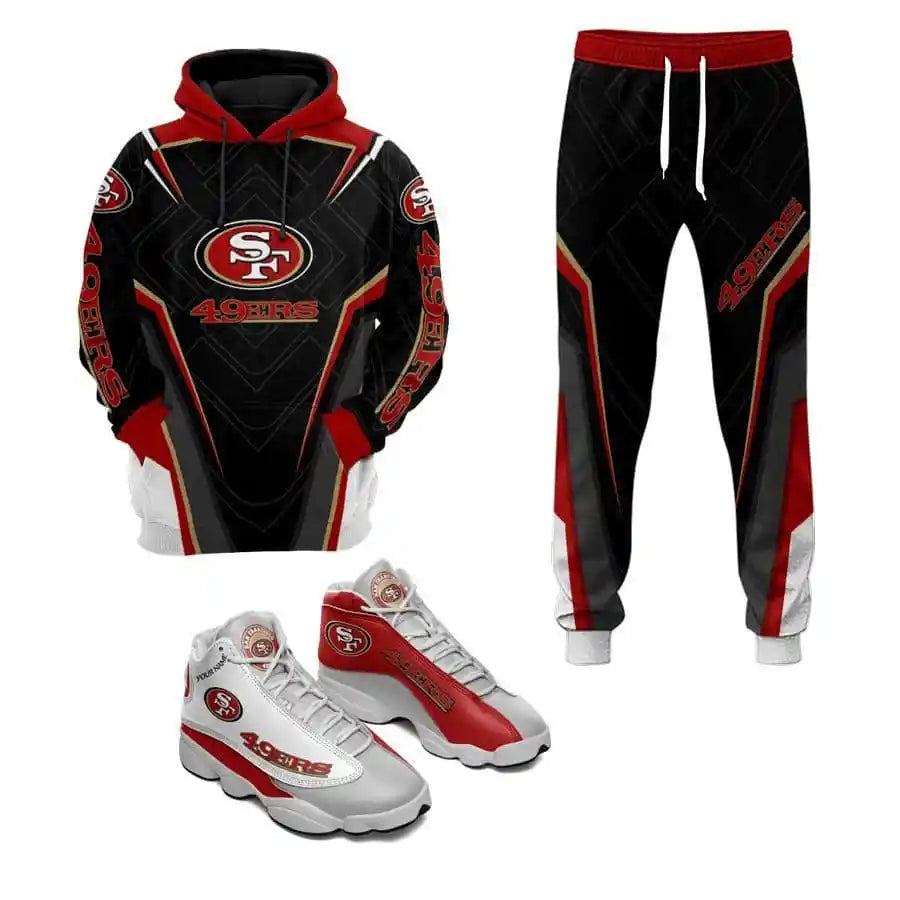 San Francisco 49ers Joggers – Hoodie – Air JD13 Sneakers