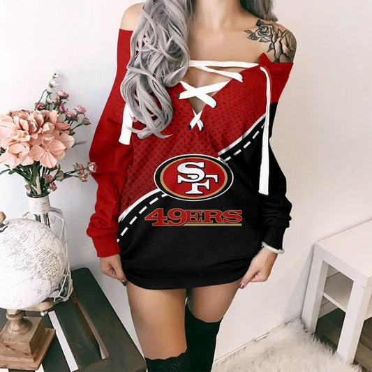 San Francisco 49ers Lace-Up Sweatshirt 76