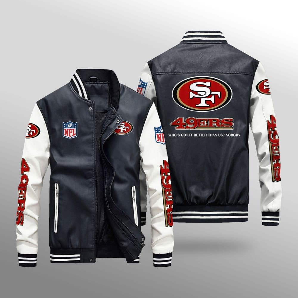 San Francisco 49ers Leather Bomber Jacket BG36