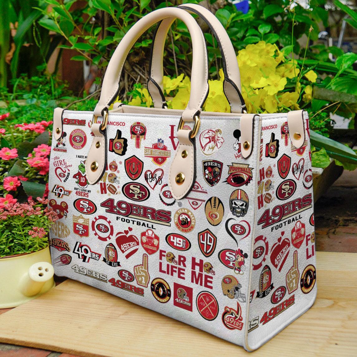 San Francisco 49ers Leather Hand Bag BB10