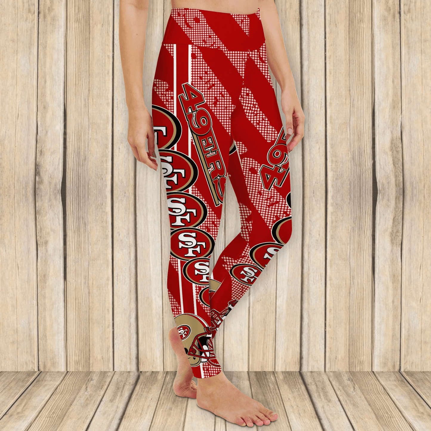 San Francisco 49ers Leggings And Cross Tank Top BG26