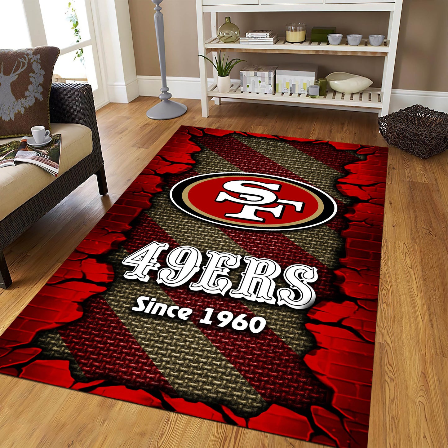San Francisco 49ers Rectangle Rug BGRERUG149
