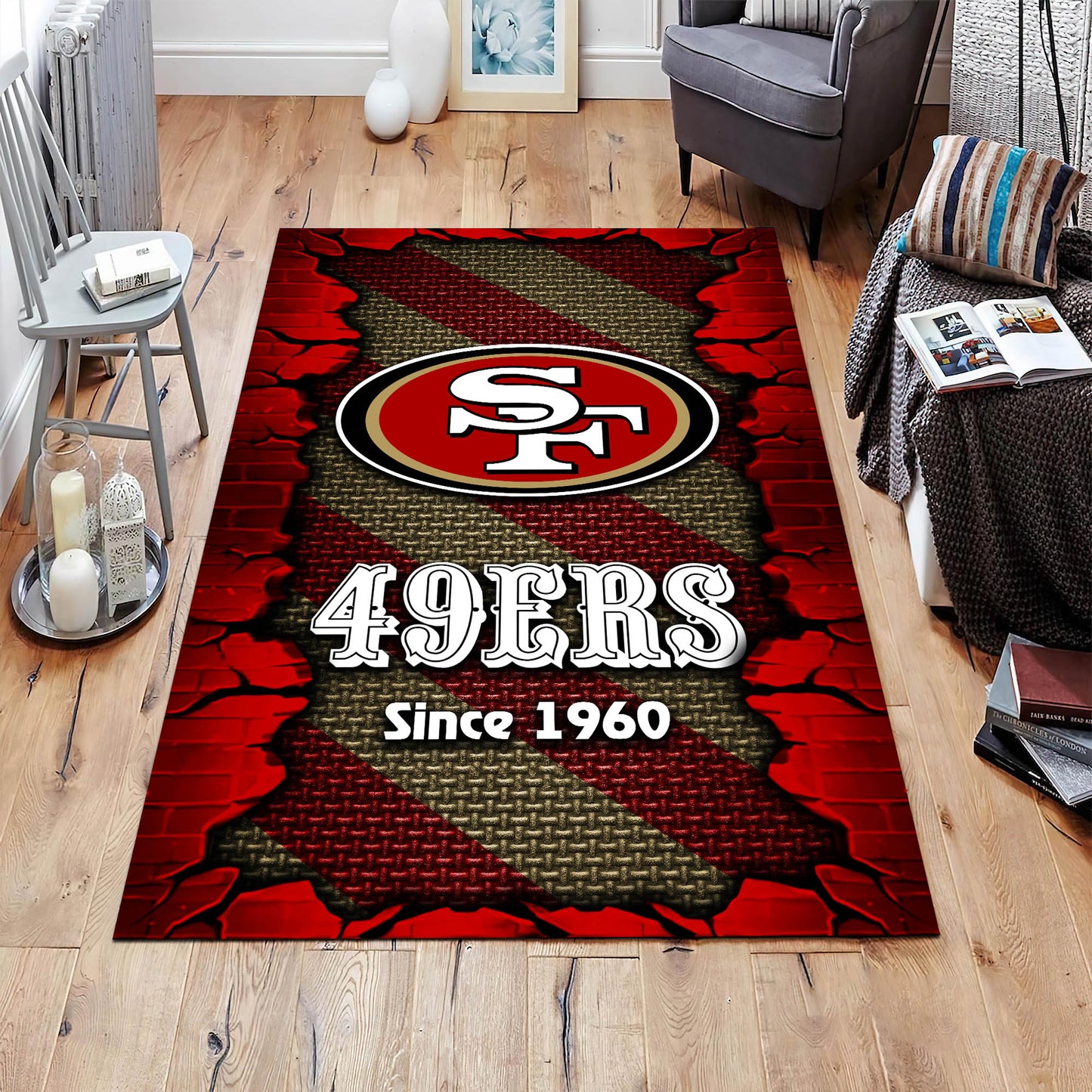 San Francisco 49ers Rectangle Rug BGRERUG149