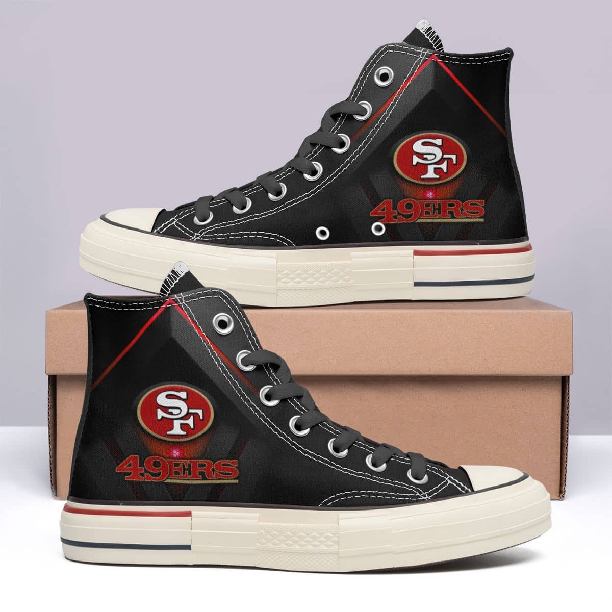 San Francisco 49ers New High Top Canvas Shoes 46