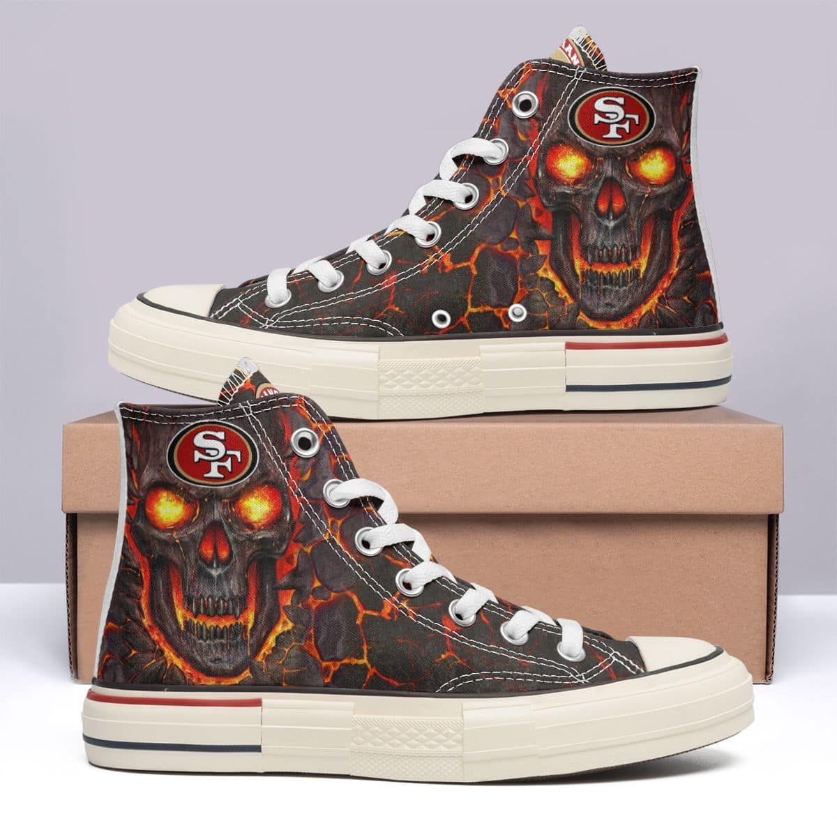 San Francisco 49ers New High Top Canvas Shoes 53