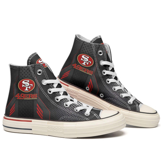 San Francisco 49ers New High Top Canvas Shoes 62