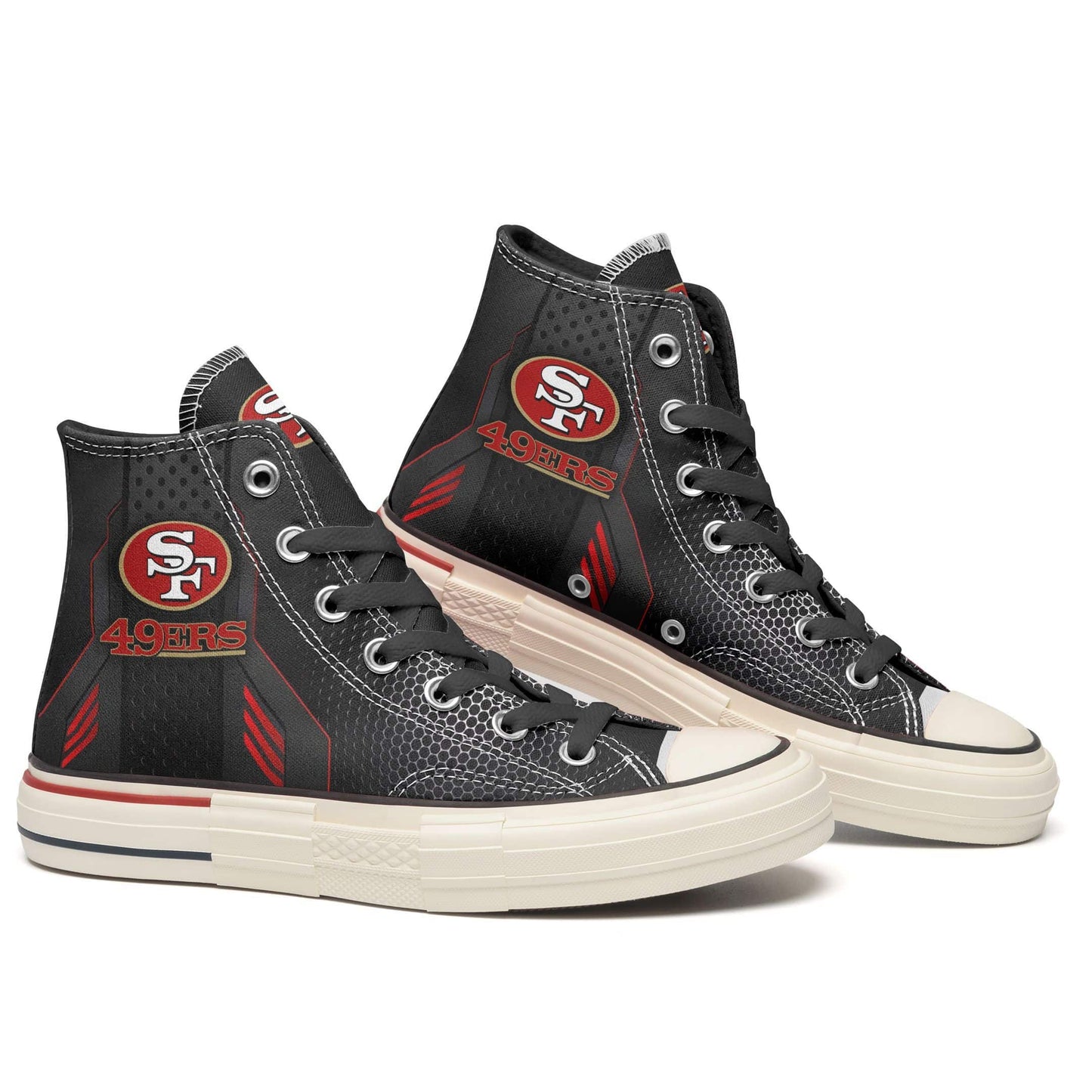 San Francisco 49ers New High Top Canvas Shoes 62