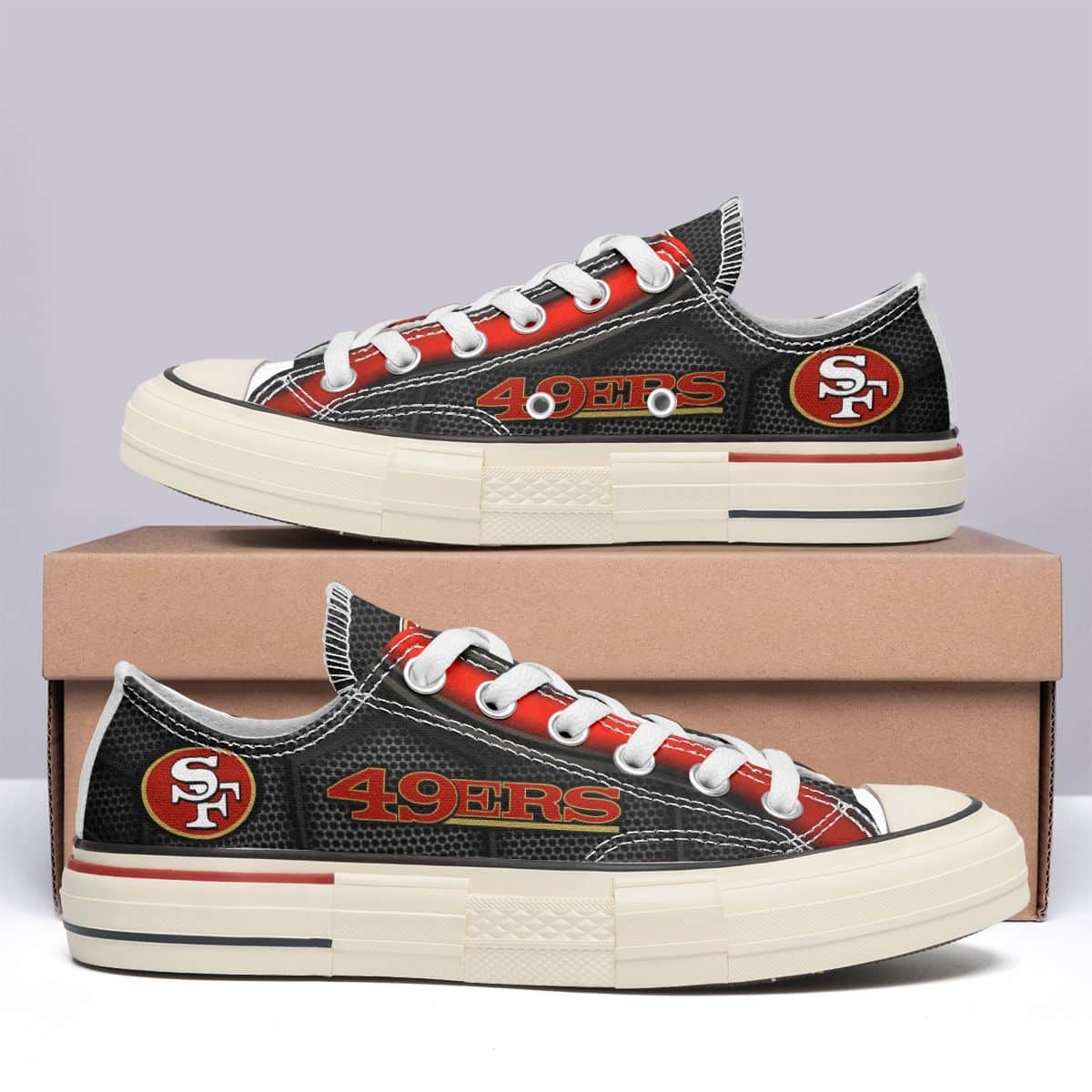 San Francisco 49ers New Low Top Canvas Shoes 02