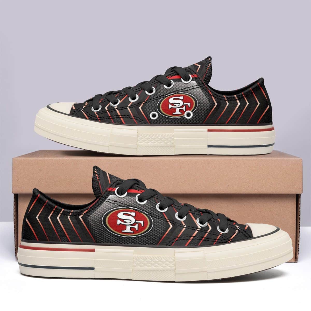 San Francisco 49ers New Low Top Canvas Shoes 06