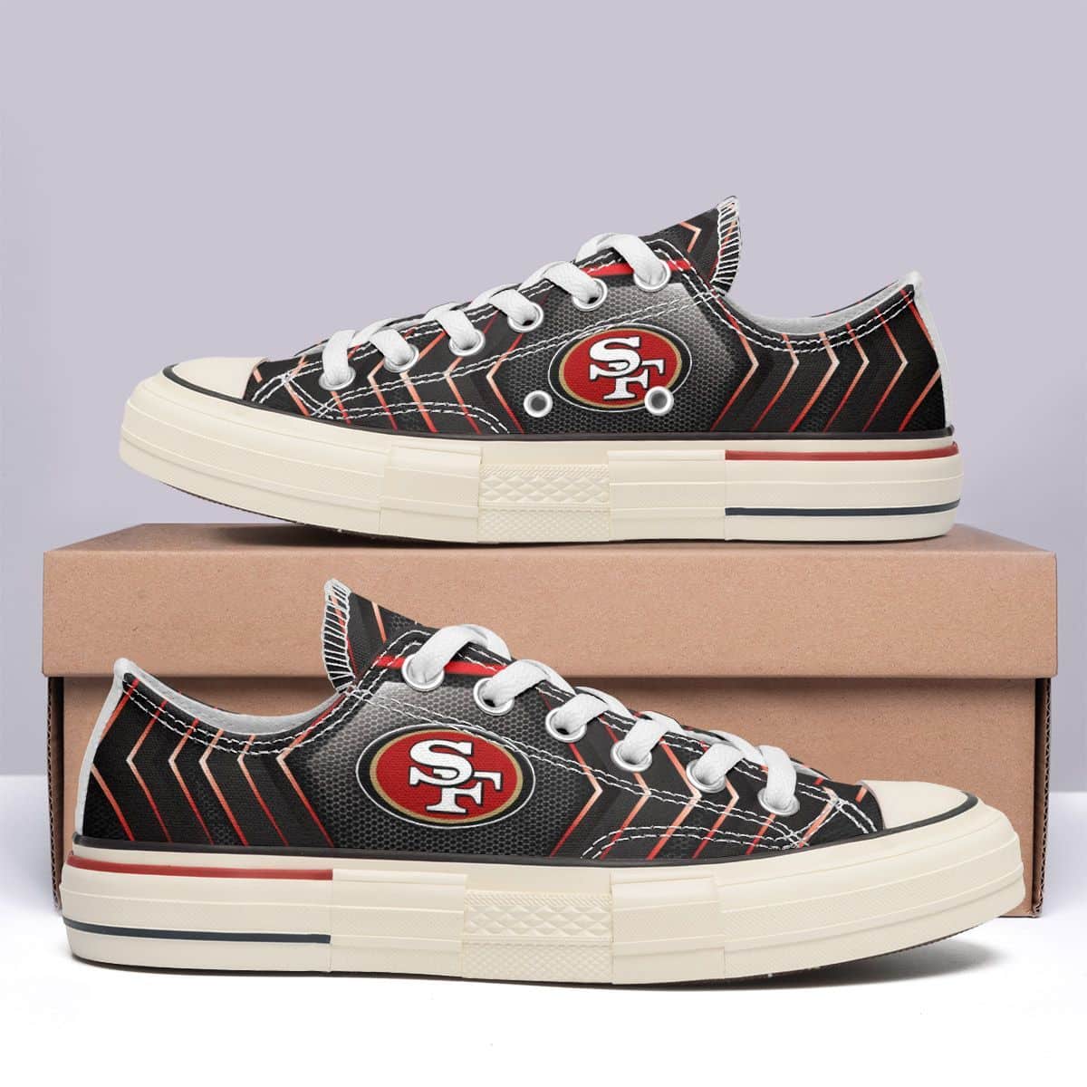 San Francisco 49ers New Low Top Canvas Shoes 06