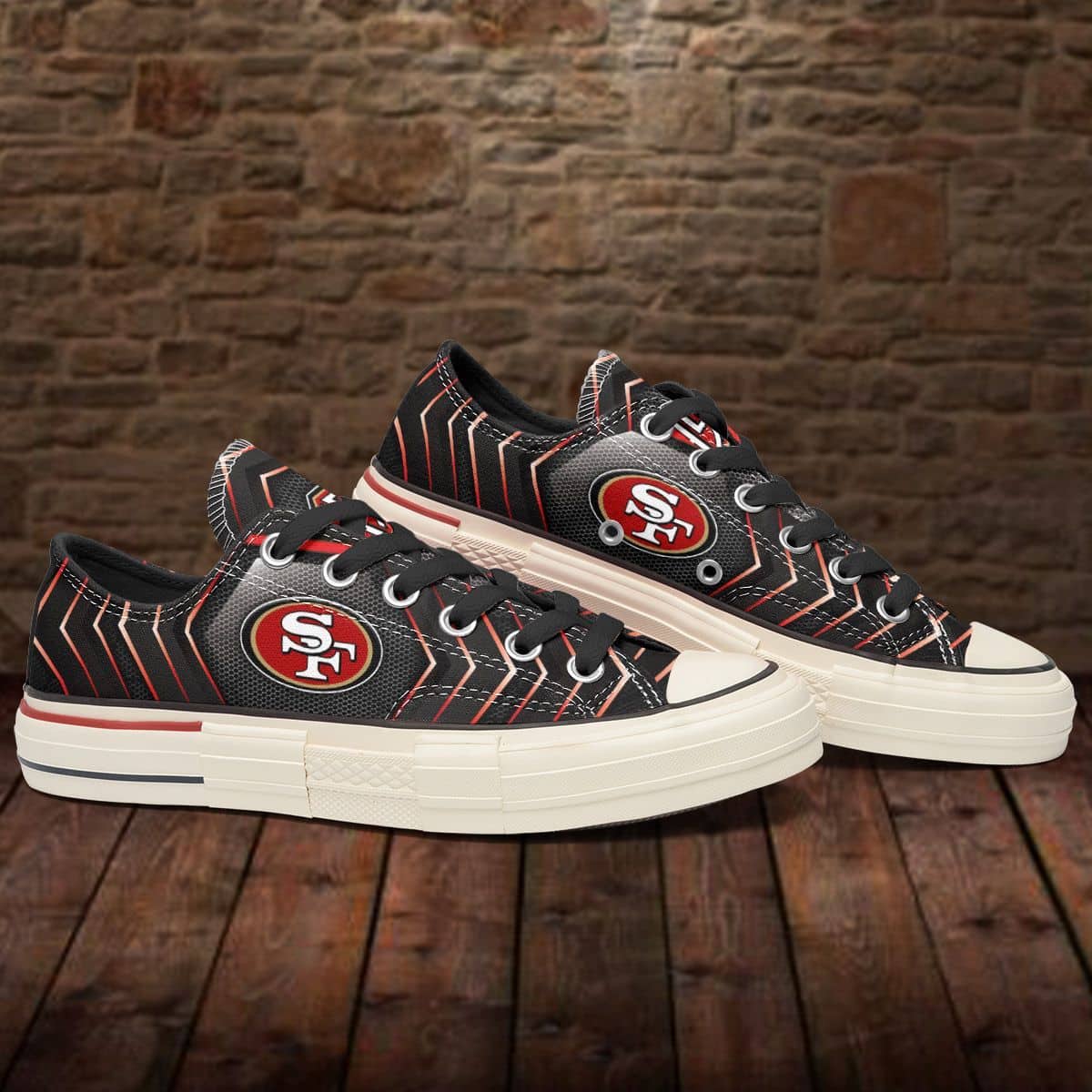 San Francisco 49ers New Low Top Canvas Shoes 06