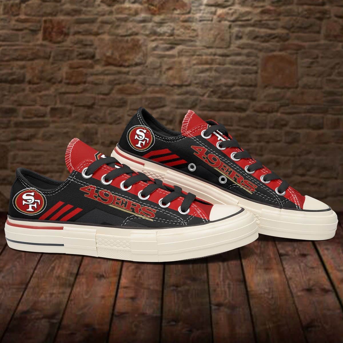 San Francisco 49ers New Low Top Canvas Shoes 07