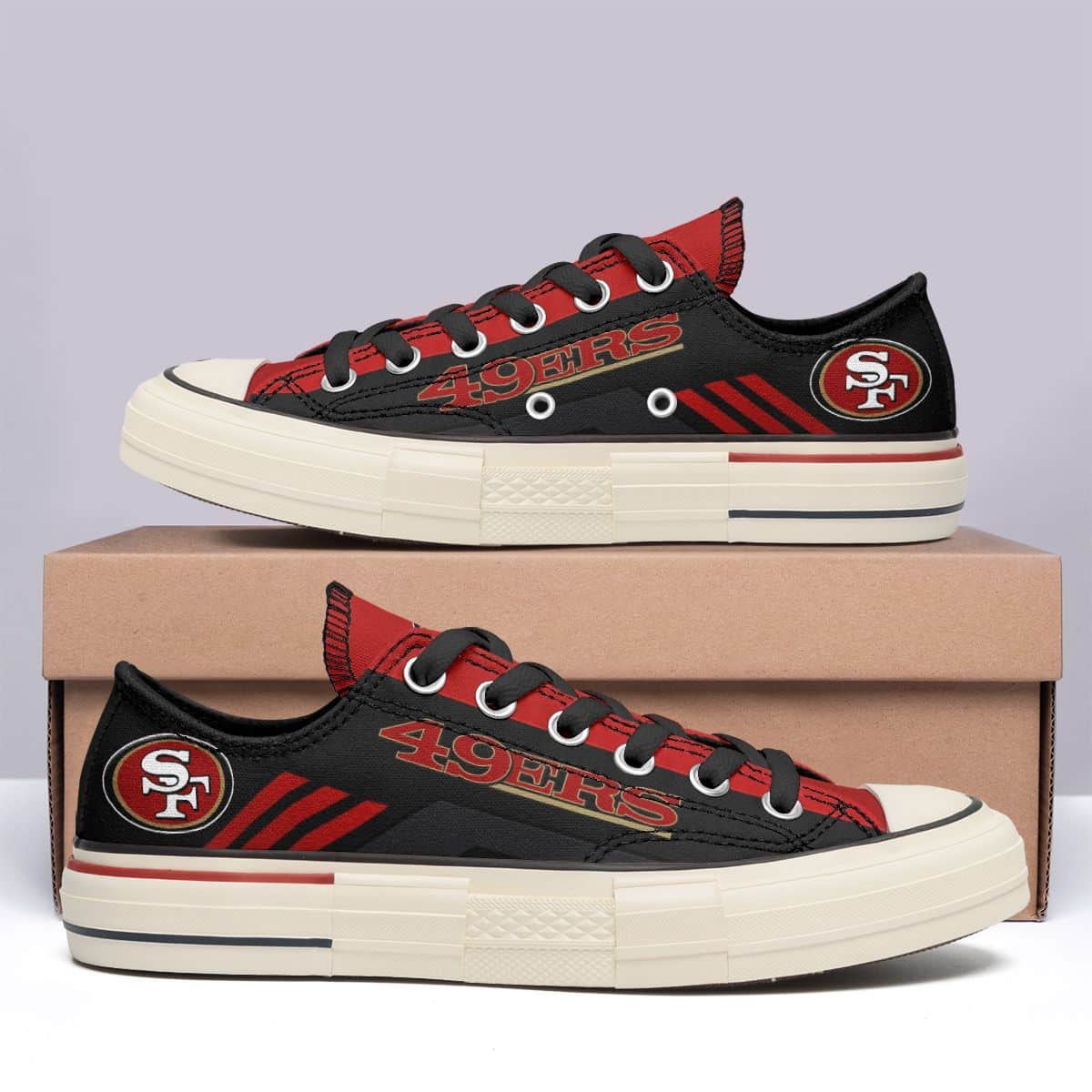 San Francisco 49ers New Low Top Canvas Shoes 07