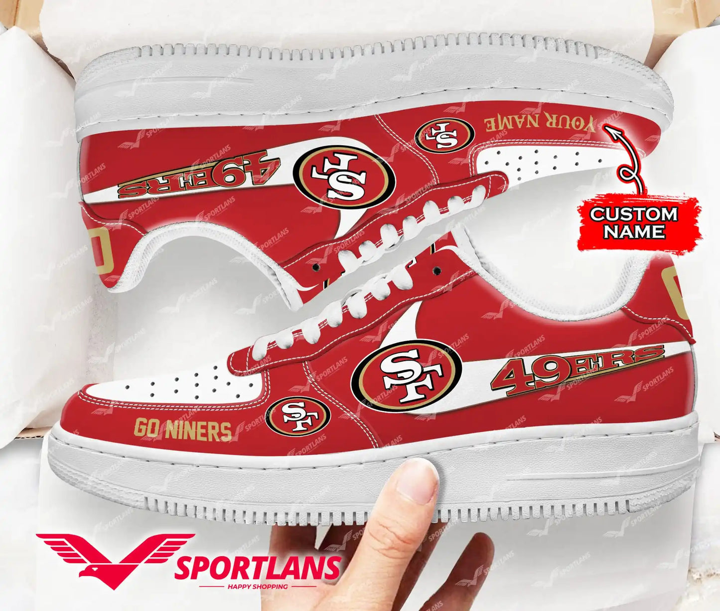 San Francisco 49Ers NFL Personalized Air Force 1 Shoes