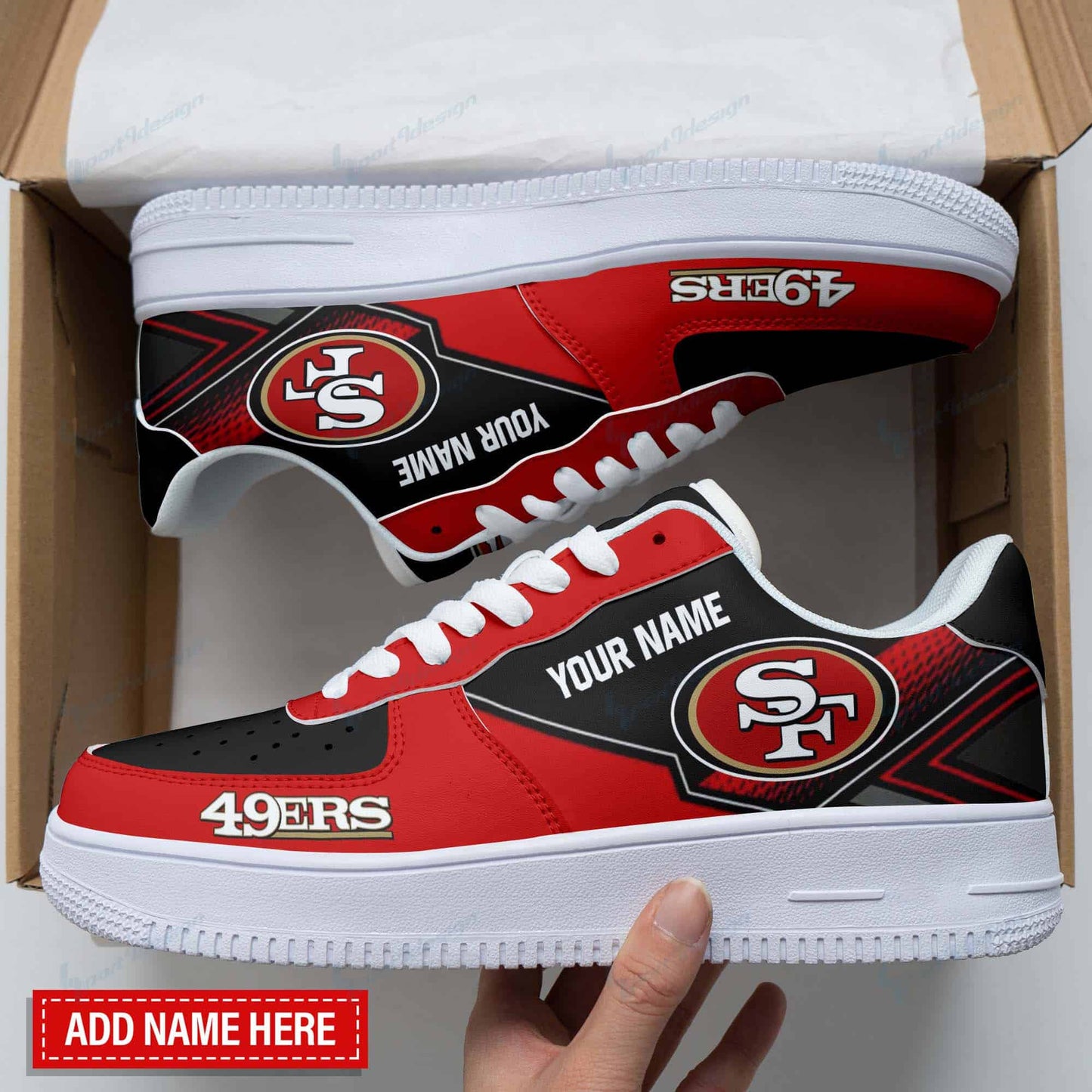 San Francisco 49ers Personalized AF1 Shoes BG101