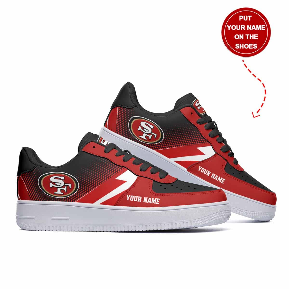 San Francisco 49ers Personalized AF1 Shoes BG155