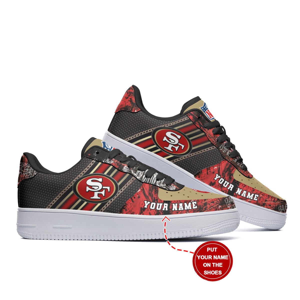 San Francisco 49ers Personalized AF1 Shoes BG176