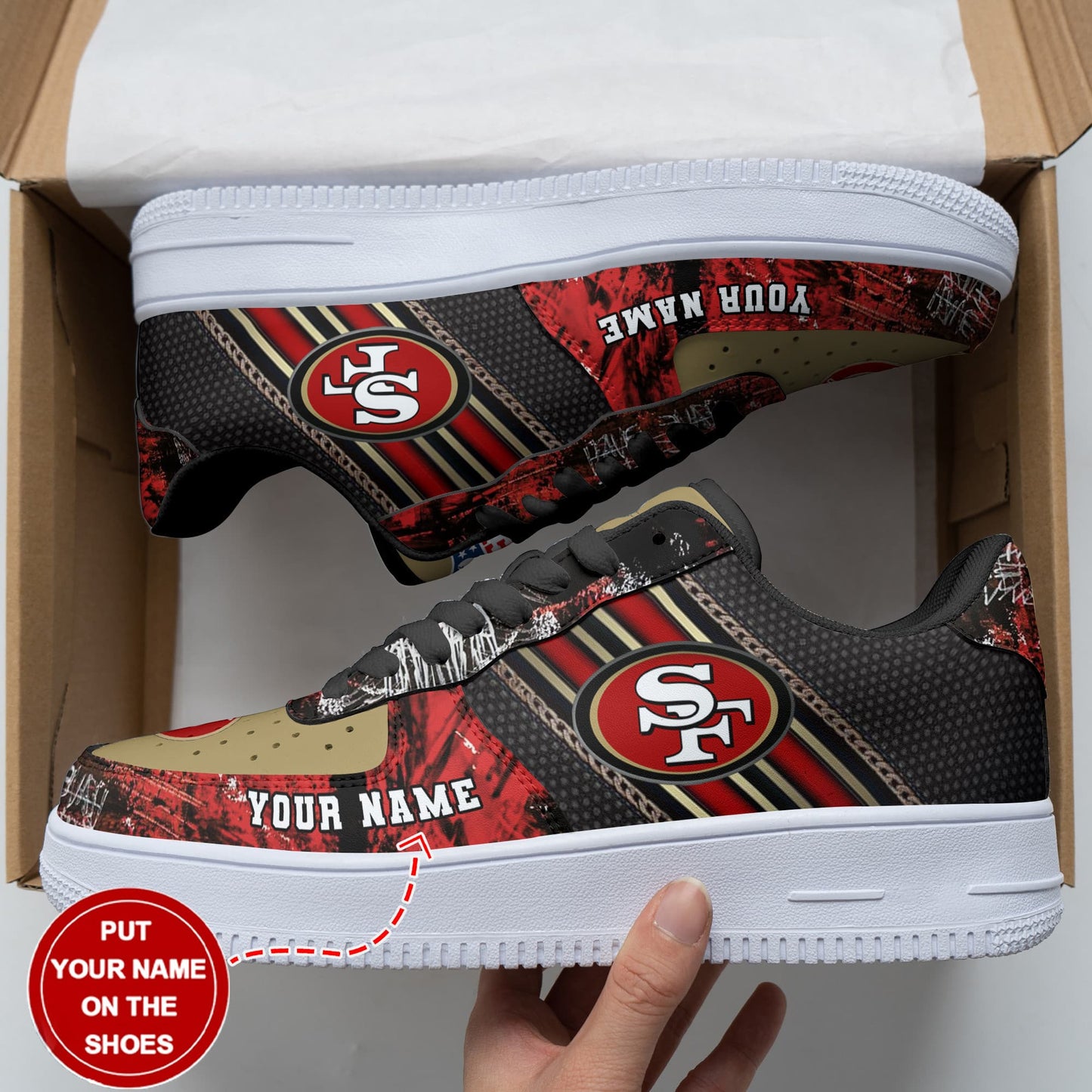 San Francisco 49ers Personalized AF1 Shoes BG176